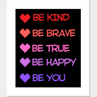 Be kind be you Posters and Art